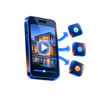 Finished property video ready for social platforms