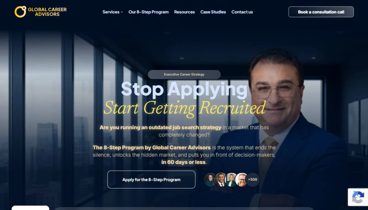 Global Career Advisors website