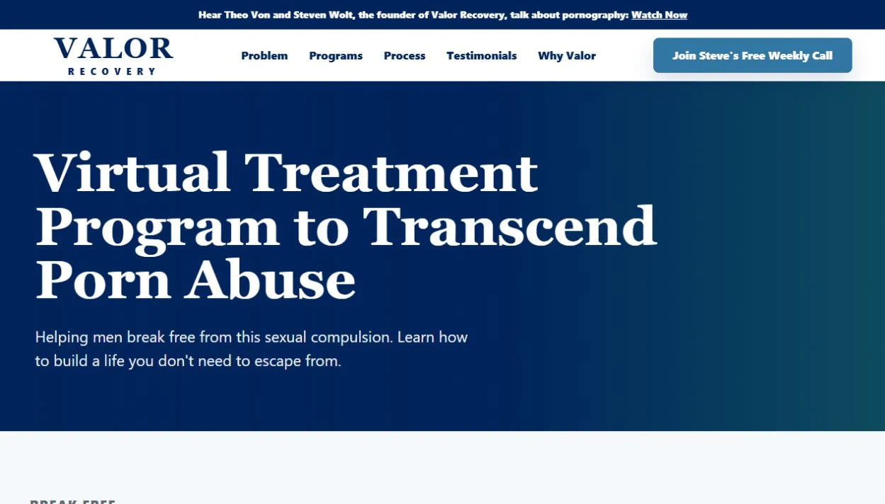 Valor Recovery website